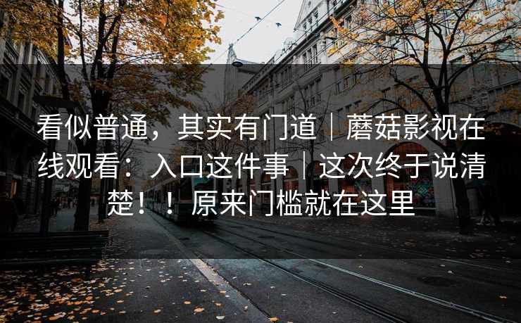看似普通,其实有门道|蘑菇影视在线观看:入口这件事|这次终于说清楚!!原来门槛就在这里 看似普通,其实有门道|蘑菇影视在线观看:入口这件事|这次终于说清楚!!原来门槛就在这里